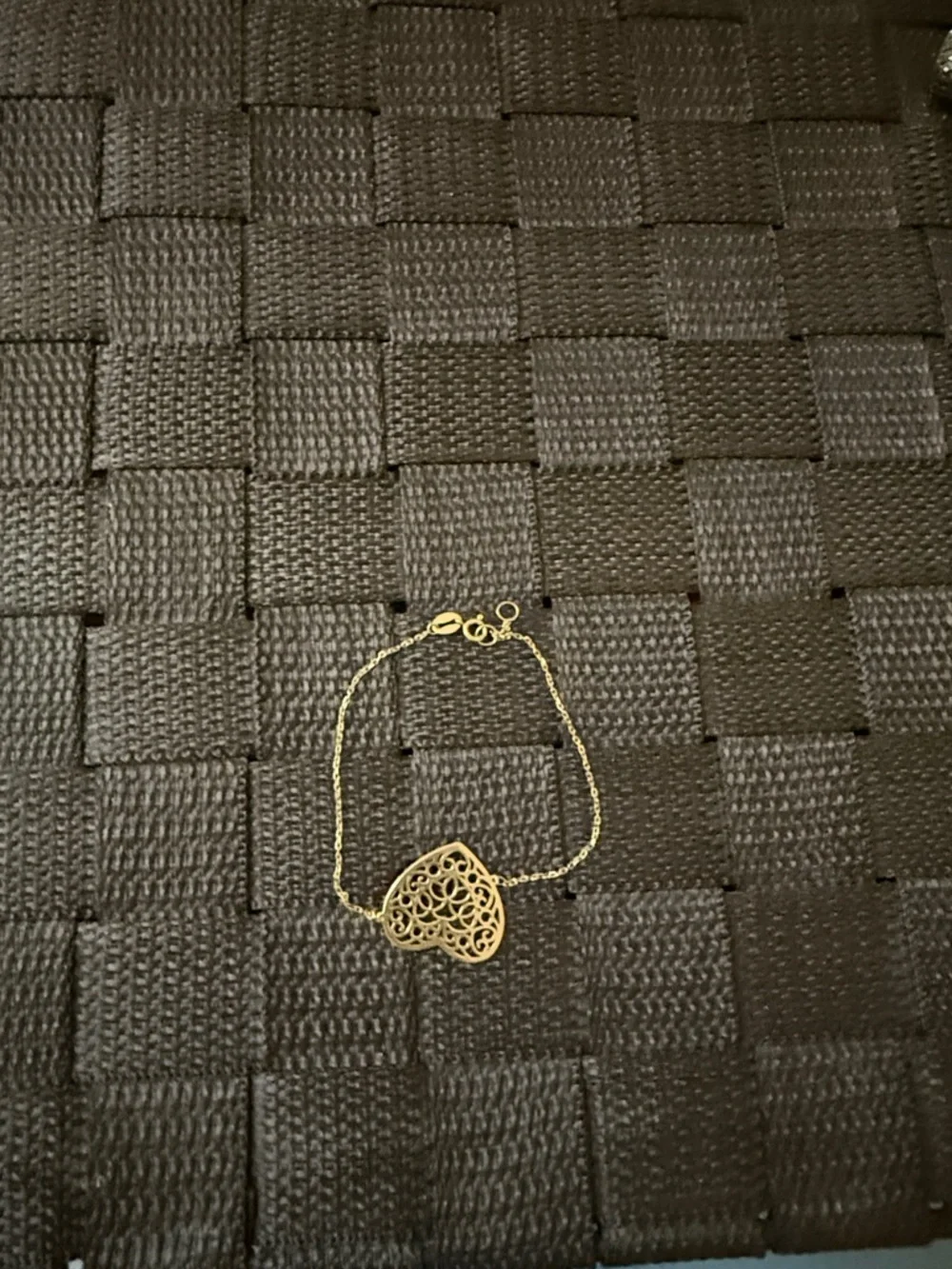 Gold Filigree Heart Link Bracelet - Picture 2 of 3